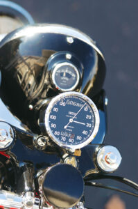 Gauges on a motorcycle